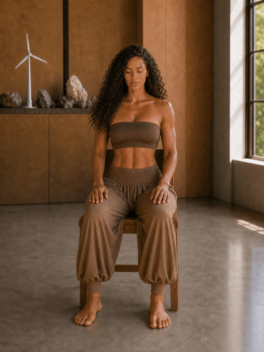 seated-chair variation of Coherent Breathing