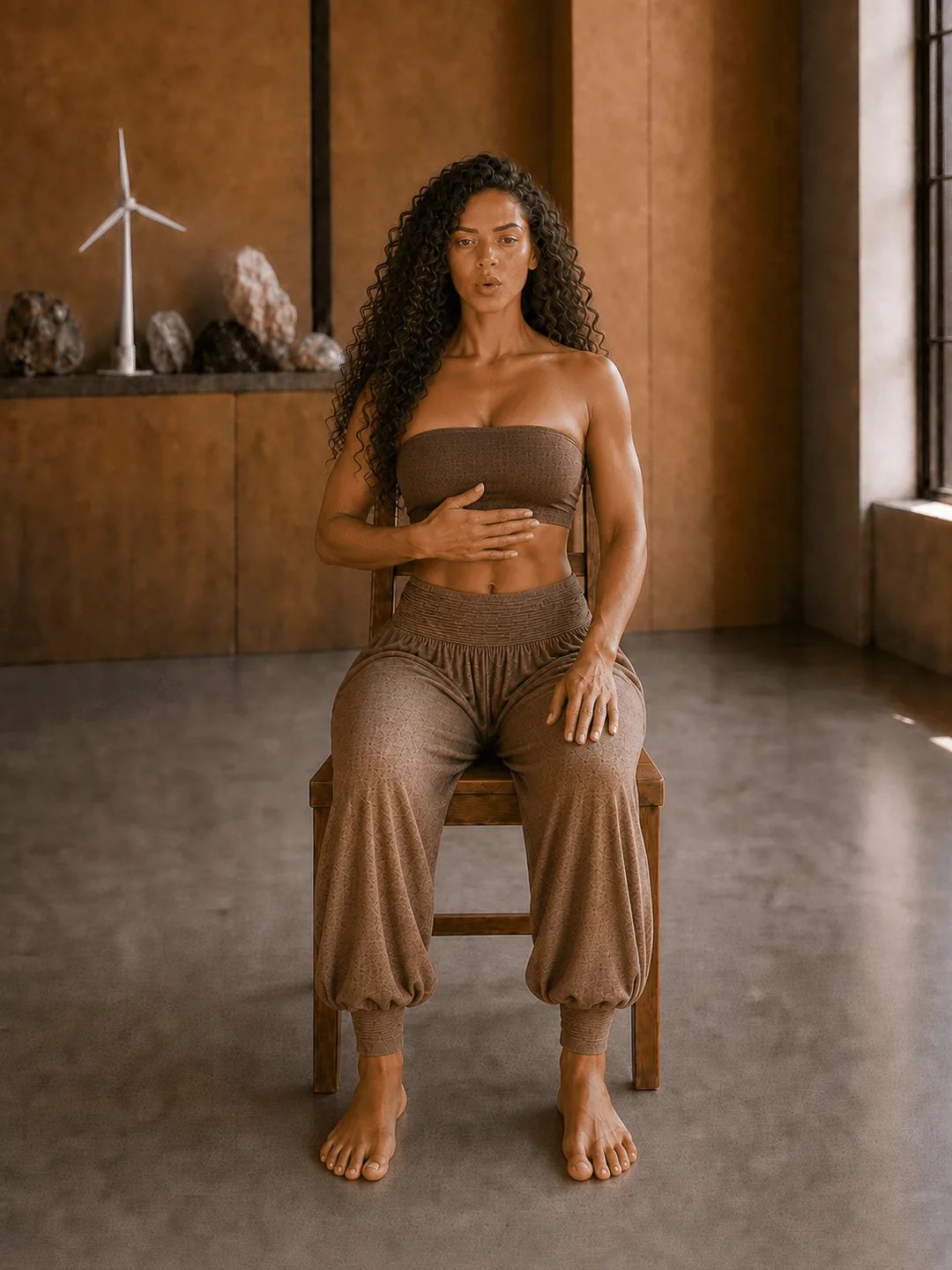 seated-chair variation of 4-7-8 Breathing