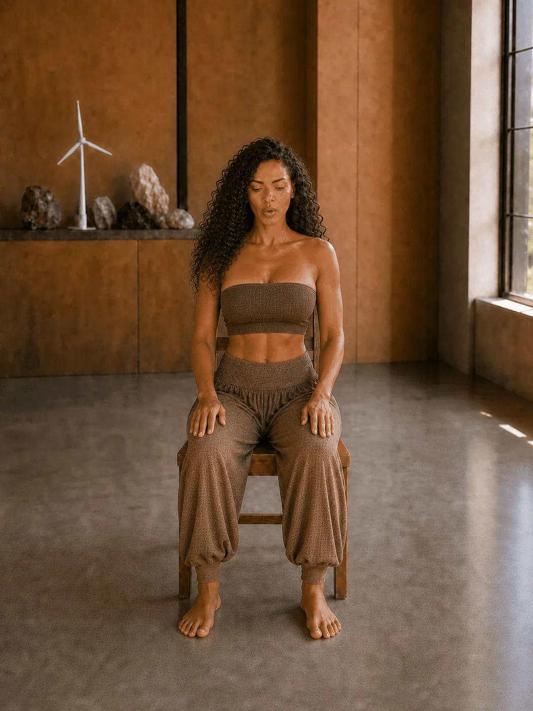 seated-chair variation of The Physiological Sigh
