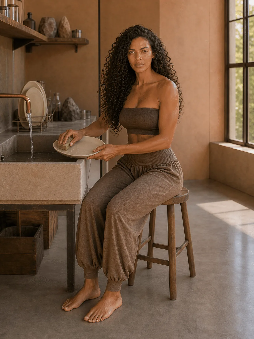 seated-chair variation of Washing the Dishes to Wash the Dishes