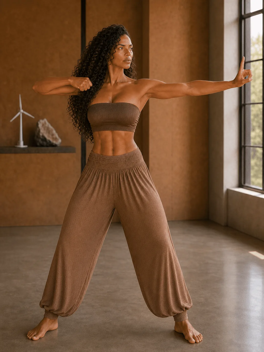 Step 4: At the same time, draw the right hand back toward the right shoulder with a soft