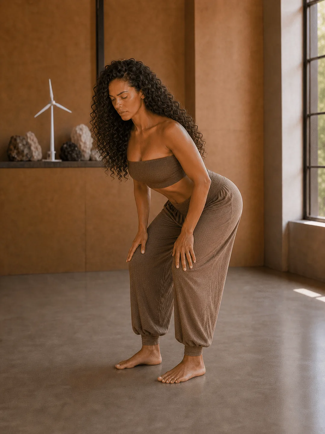 low-range variation of Two Hands Hold the Feet
