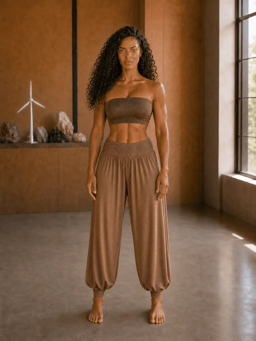 Step 1: Stand tall with feet together or hip-width, arms relaxed at the sides, weight ev